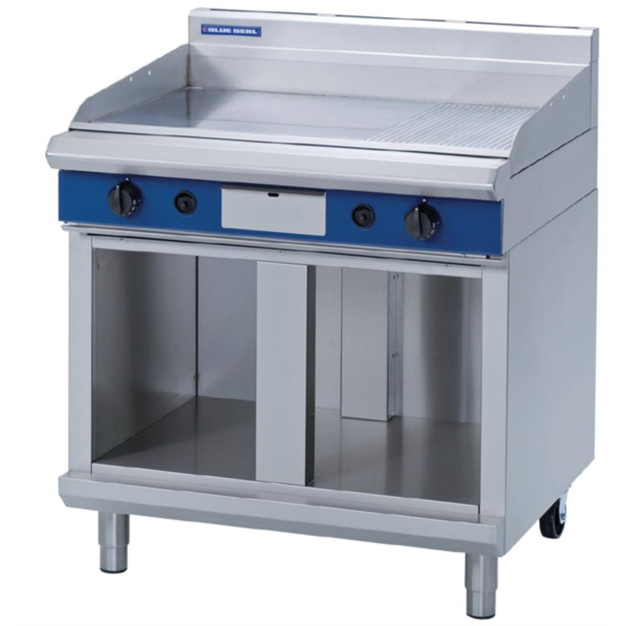 Blue Seal Evolution GP516-CB Chrome 1/3 Ribbed Griddle Cabinet Base