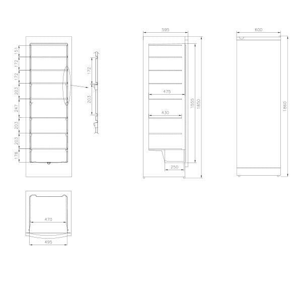 Vestfrost CFS344 White Single Door Upright 340 Litre Freezer
