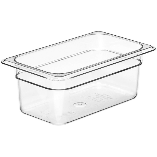 Cambro 44CW135 Clear Camwear Polycarbonate 1/4 Gastronorm Pan 100mm - Cater-Connect Ltd