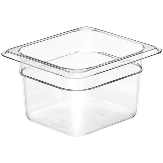 Cambro 100mm Deep 1/6 Clear Polycarbonate GN Pan