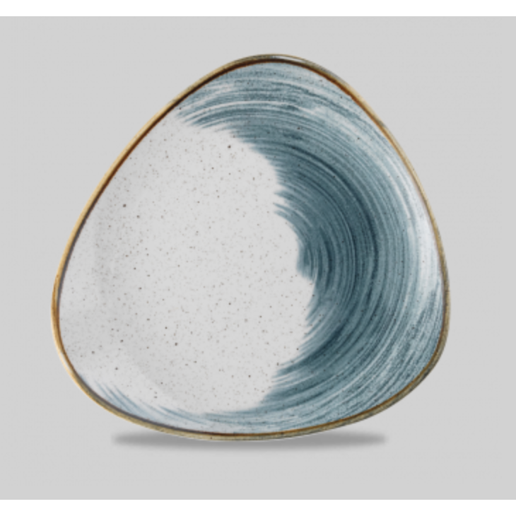 Churchill Stonecast Triangle Plate Accents Blueberry 22.90cm Case Size 12 - Cater-Connect Ltd