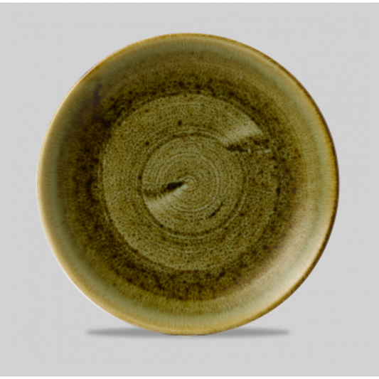 Churchill Stonecast® Coupe Plate Plume Olive 28.80cm Case Size 12 - Cater-Connect Ltd