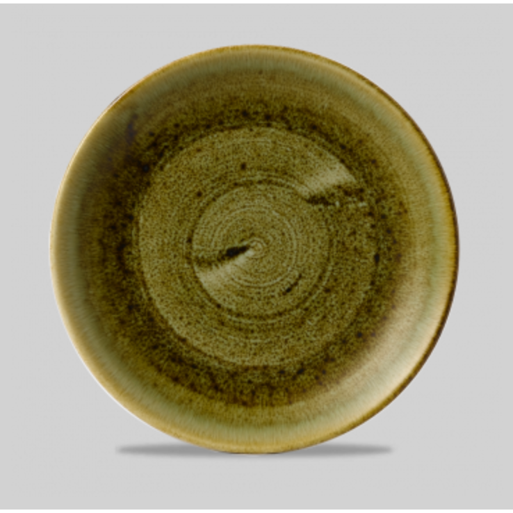 Churchill Stonecast® Coupe Plate Plume Olive 28.80cm Case Size 12 - Cater-Connect Ltd