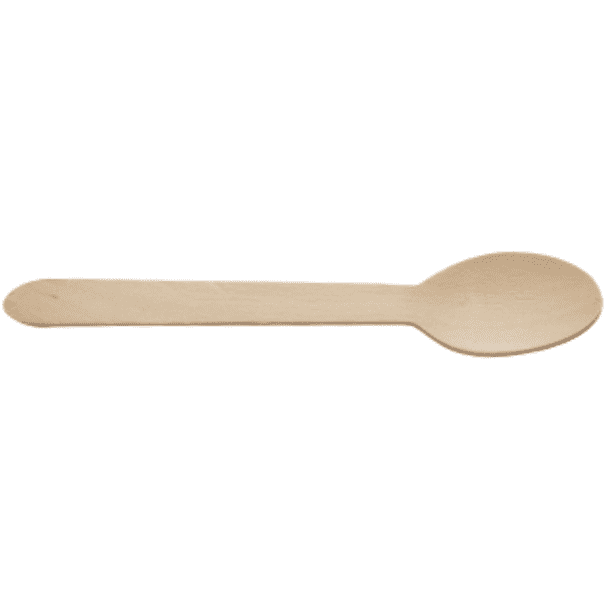 GenWare Birchwood Disposable Dessert Spoons Case Size 100