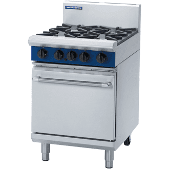 Blue Seal Evolution Series G504B Smooth Gas Griddle Static Oven Range 6KW