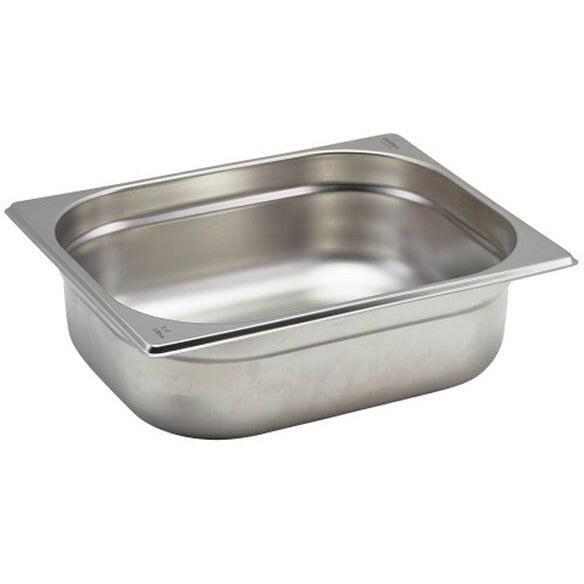 Genware Stainless Steel 1/2 Gastronorm Pan 100mm - Cater-Connect Ltd
