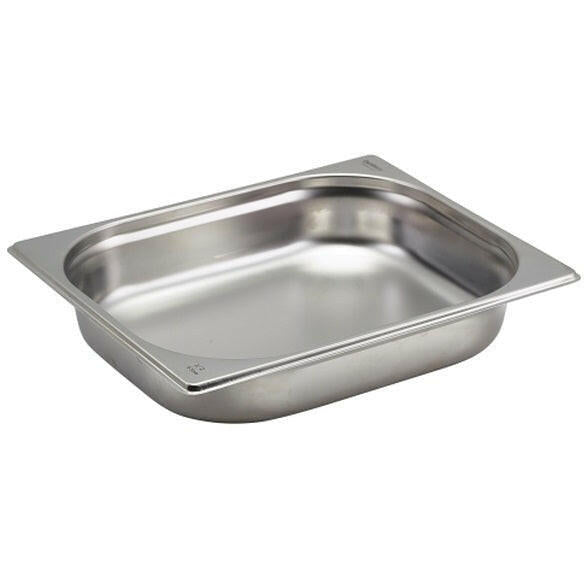 Genware Stainless Steel 1/2 Gastronorm Pan 65mm