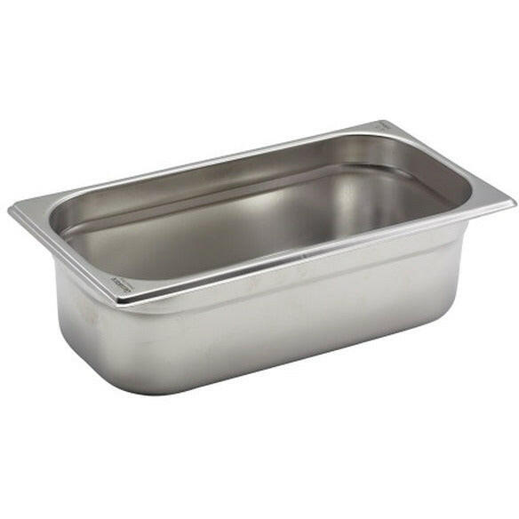 Genware Stainless Steel 1/3 Gastronorm Pan 100mm - Cater-Connect Ltd