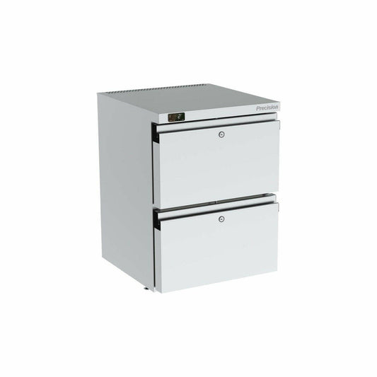 Precision HPU 152 Stainless Steel 2 Draw Undercounter Fridge 150 Litres
