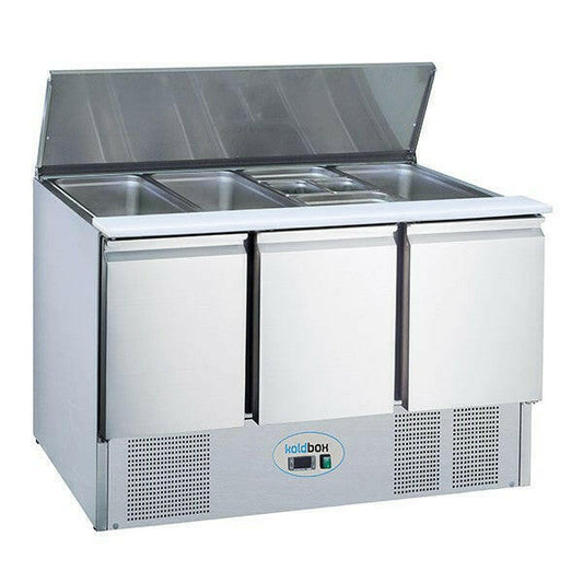 KXCC3-Prep 3 Door Compact Saladette With Cutting Board 368 Litres