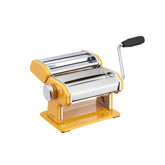 KitchenCraft World of Flavours Yellow Stainless Steel Pasta Maker