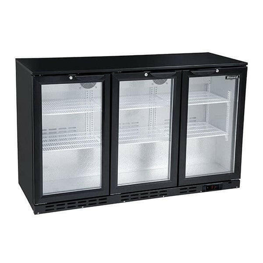 Blizzard LOWBAR3 Low Height Hinge Triple Door Bottle Cooler (276 Bottles)