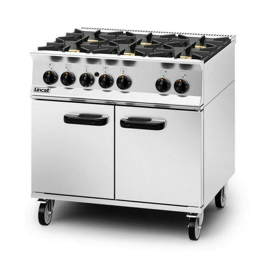 Lincat OG8002/N Opus 800 Natural Gas 6 Burner Oven Range