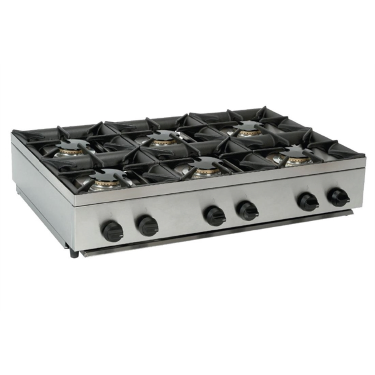 Parry AG6H Countertop Natural Gas 6 Burner Cooktop Hob