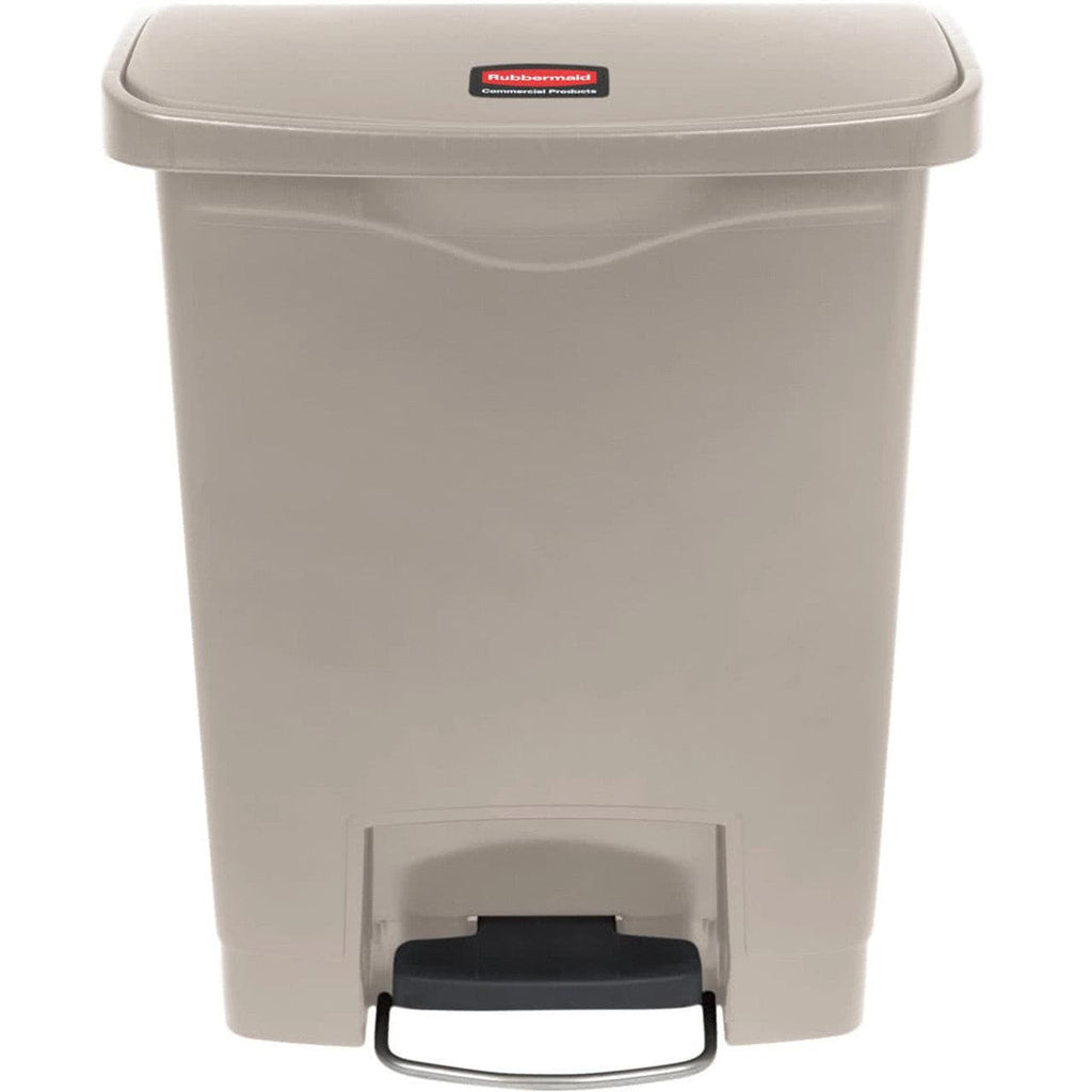 Rubbermaid Slim Jim 30L Resin Front Step Step-On Beige - Cater-Connect Ltd