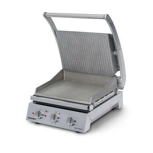 Roband GSA815R Contact Grill - 8 Slice - Ribbed - Cater-Connect