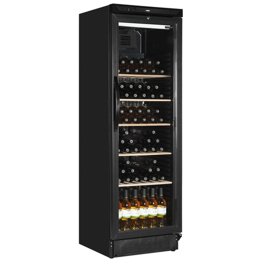 Tefcold SC381W Single Door Black Wine Cooler Cabinet 374L