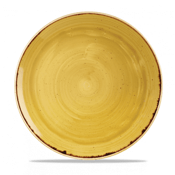 Churchill Stonecast® Mustard Seed Yellow Small Coupe Plate 16.50cm / 6.7" (Case Size 12)