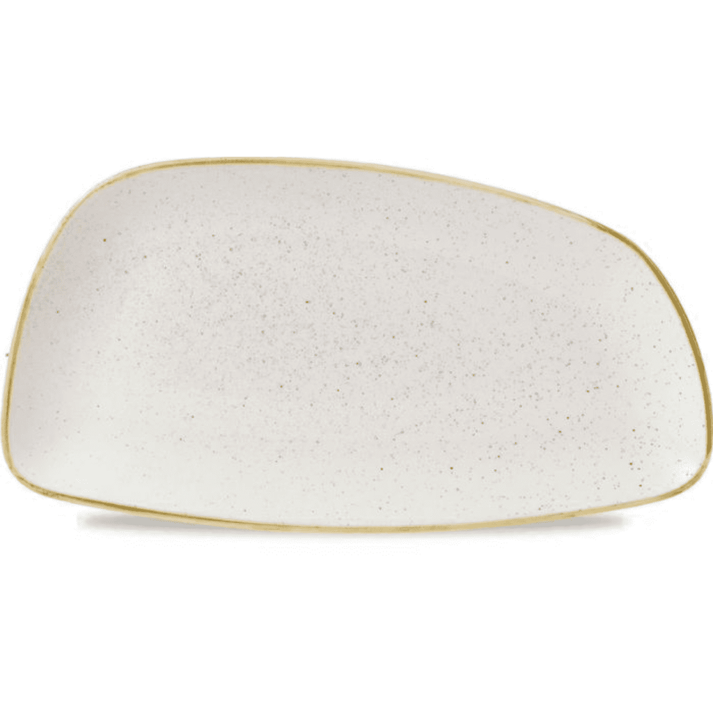 Churchill Stonecast® Barley White Geo Chefs Plate 15.5 x 30cm Case Size 12