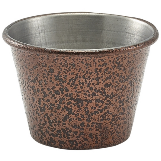 GenWare 2.5oz Stainless Steel Ramekin Hammered Copper Case Size 24 - Cater-Connect Ltd