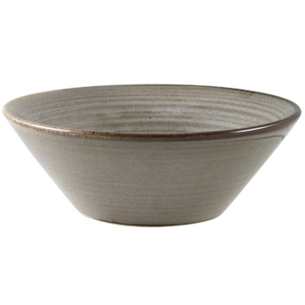 GenWare Terra Porcelain Smoke Grey Conical Bowl 14cm