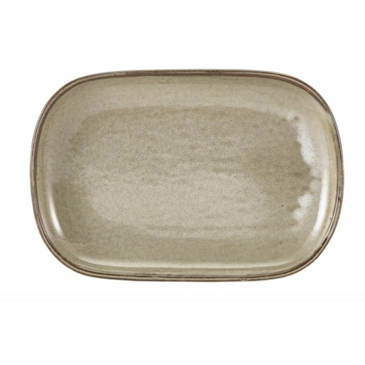 GenWare Terra Porcelain Smoke Grey Rectangular Plate 24x16.5cm Case Size 12 - Cater-Connect Ltd