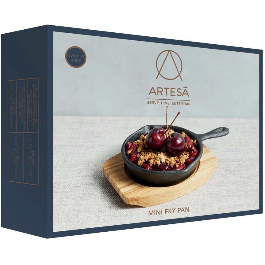 Artesà Cast Iron 11cm Mini Fry Pan with Board