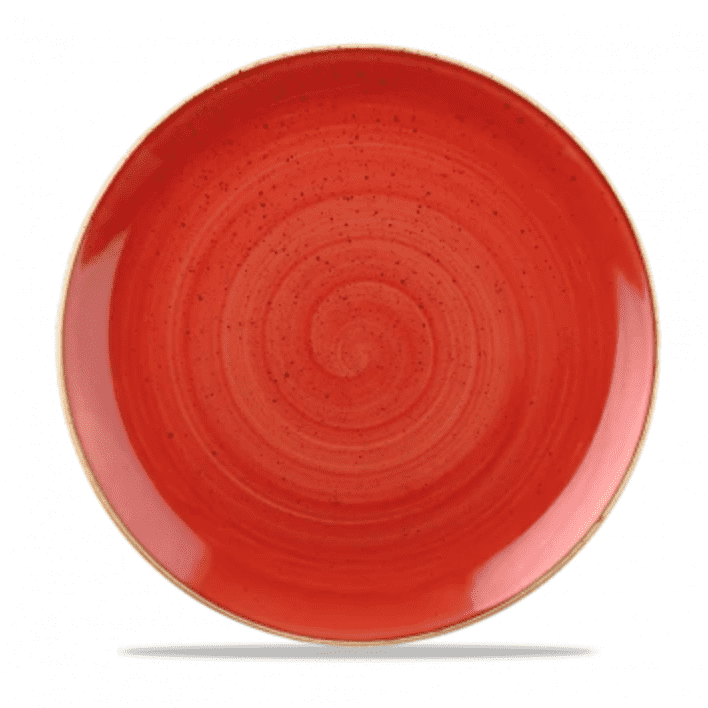 Churchill Stonecast® Cornflower Berry Red Coupe Plate 16.50cm / 6.7" Case Size 12