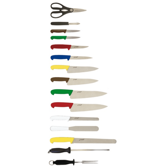15 Piece Colour Coded Knife Set + Knife Case - Cater-Connect Ltd