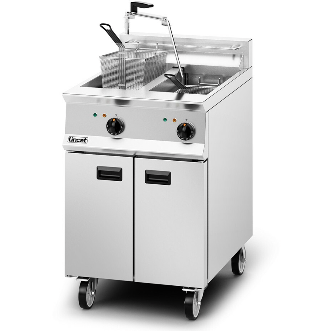 Lincat OE8113/OP Opus 800 Electric Twin Tank Fryer With Filtration 34 Litres - Cater-Connect Ltd