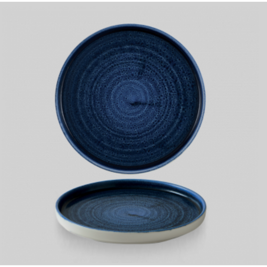 Churchill Stonecast® Chefs' Walled Plate Plume Ultramarine 26.00cm Case Size 6