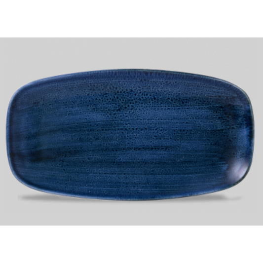 Churchill Stonecast® Chefs' Oblong Plate No.4 Ultramarine 35.50 cm Case Size 6 - Cater-Connect Ltd