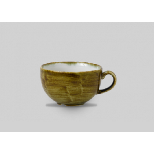 Churchill Stonecast® Cappuccino Cup Plume Olive 12.0 fl oz Case Size 12 - Cater-Connect Ltd