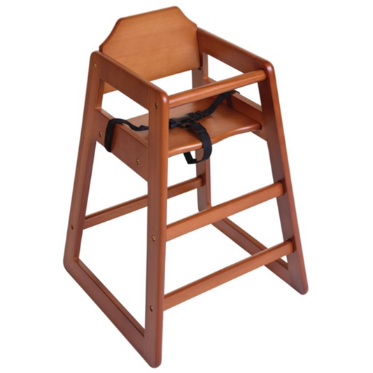 Bolero Wooden Highchair Dark Wood Finish Seat Height 500mm