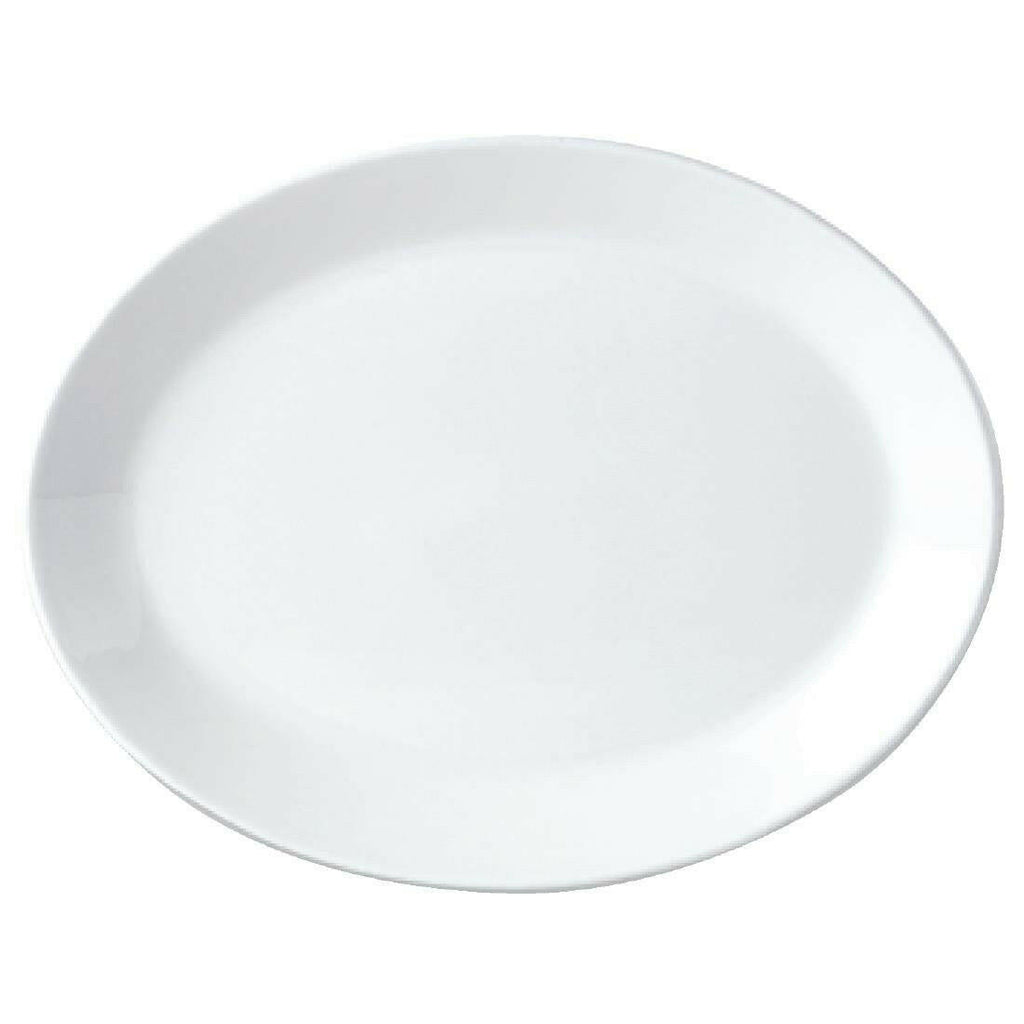 Steelite Simplicity White Oval Coupe Dishes 20.5cm (Case Size 24)
