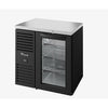 True TBR32-RISZ1-L-B-G-2 Single Door Undercounter Black Bar Fridge 290 Litres