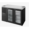 True TBR48-RISZ1-L-B-GG-2 Double Door Undercounter Black Bar Fridge 440 Litres