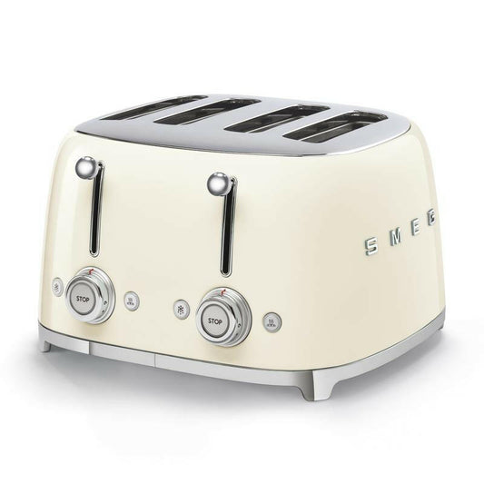 Smeg TSF03CRUK Cream 50s 4 by 4 Slice Toaster