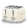 Smeg TSF03CRUK Cream 50s 4 by 4 Slice Toaster