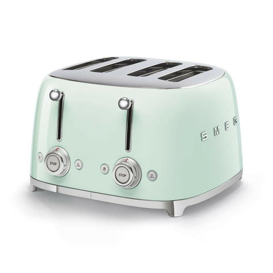Smeg TSF03PGUK Green 50s 4 by 4 Slice Toaster