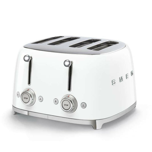 Smeg TSF03WHUK White 50s 4 by 4 Slice Toaster