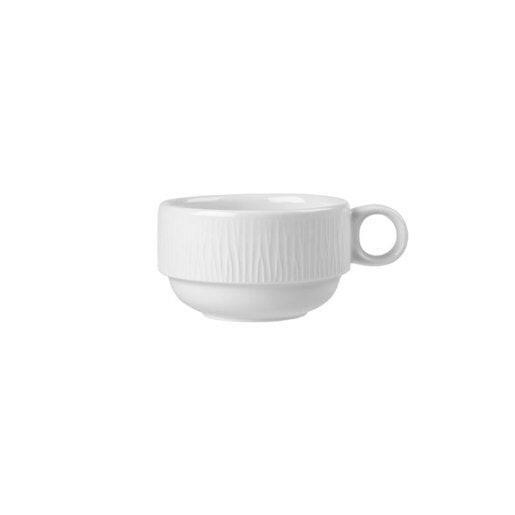 Churchill Bamboo Stacking Cup White 16cl Case Size 12 - Cater-Connect Ltd