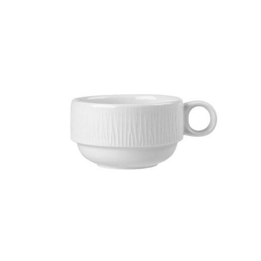 Churchill Bamboo Stacking Cup White 20cl Case Size 12 - Cater-Connect Ltd