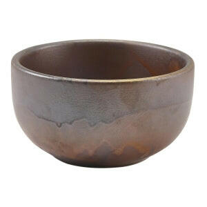 GenWare Terra Porcelain Rustic Copper Round Bowl 12.5cm