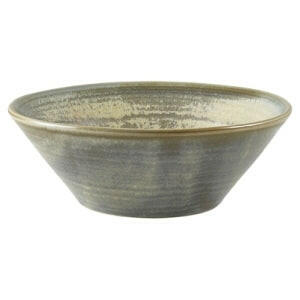 Genware Terra Porcelain Matt Grey Conical Bowl 14cm