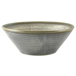 Genware Terra Porcelain Matt Grey Conical Bowl 16cm Case Size 6 - Cater-Connect Ltd