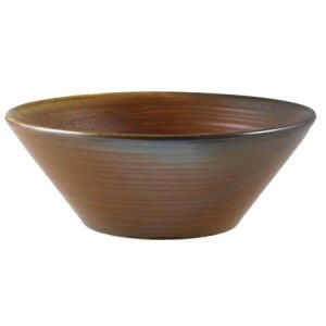 GenWare Terra Porcelain Rustic Copper Conical Bowl 19.5cm