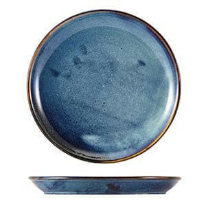 GenWare Terra Porcelain Aqua Blue Coupe Plate 19cm Case Size 6 - Cater-Connect Ltd