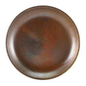 GenWare Terra Porcelain Rustic Copper Coupe Plate 19cm Case Size 6 - Cater-Connect Ltd