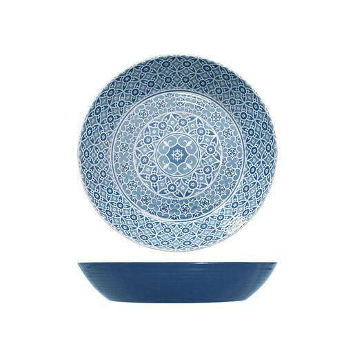 Blue Moroccan Marrakesh Bowl Dia 425 x 80mm Pack Size 3